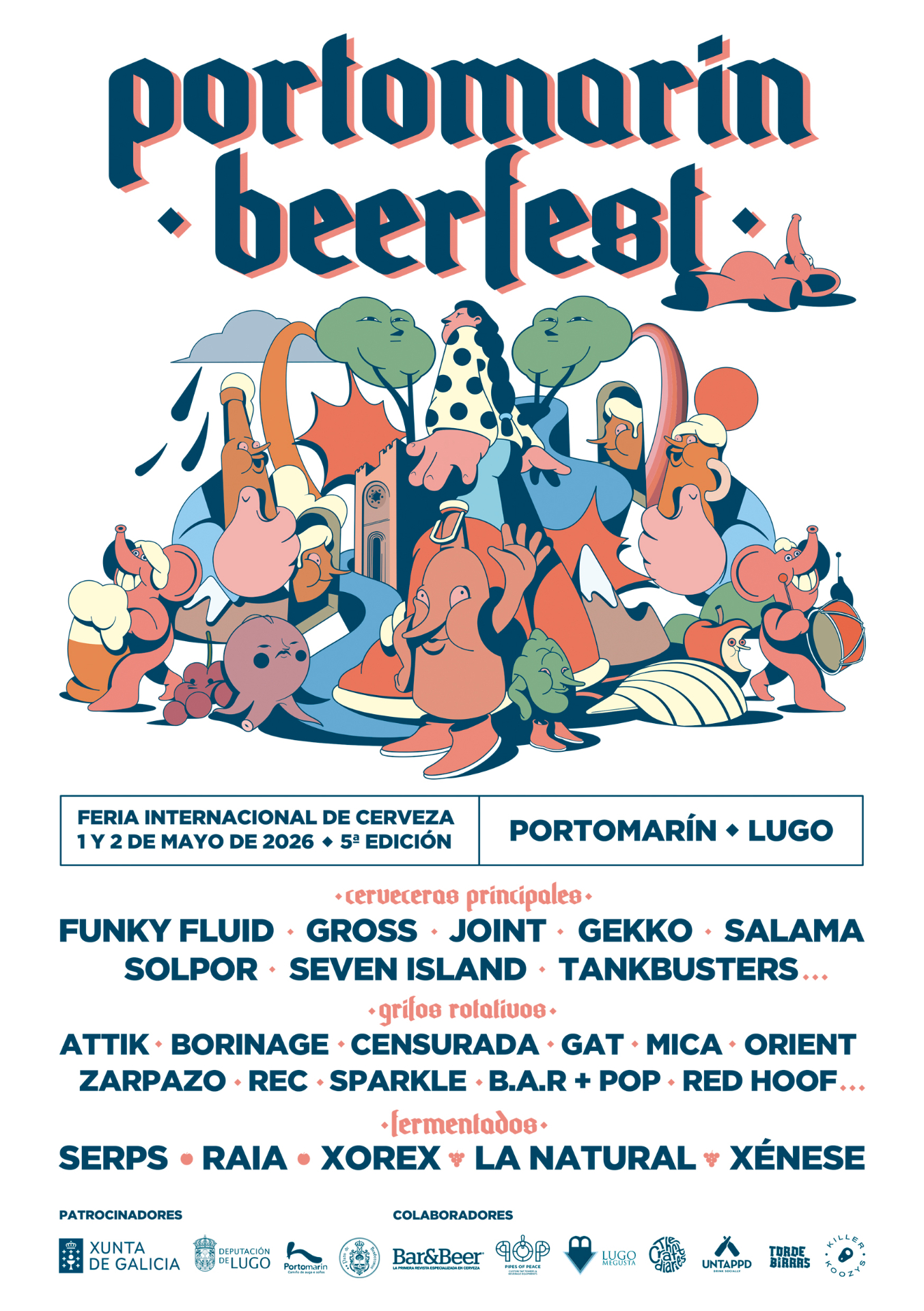 Cartel oficial Portomarín BeerFest 2026 — 5ª edición